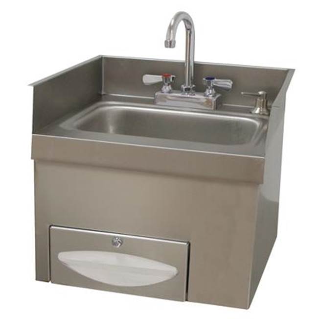 Advance Tabco Recessed Hand Sink, 9''W x 9''D x 5'' deep sink bowl