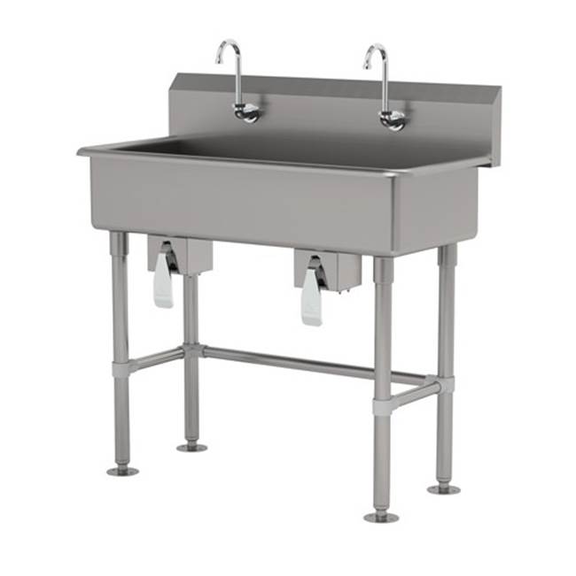 Advance Tabco Multiwash Hand Sink With Stainless Steel Legs And Flanged Feet