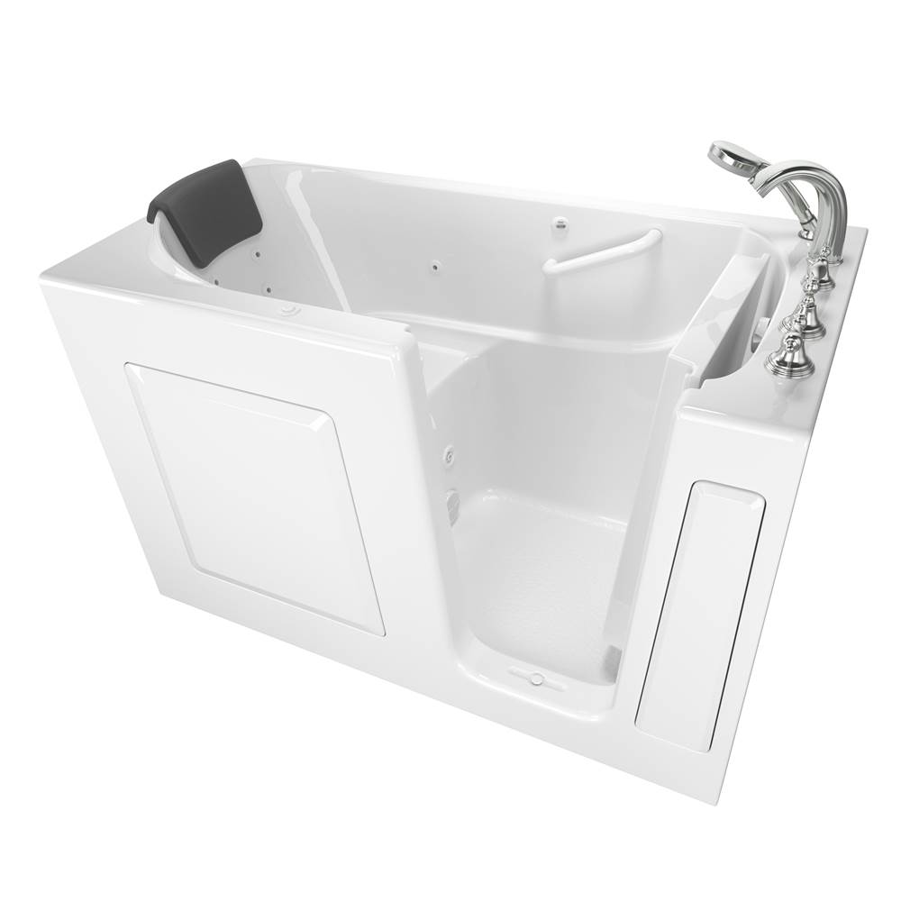 American Standard Gelcoat Premium Series 30 x 60 -Inch Walk-in Tub With Whirlpool System - Right-Hand Drain With Faucet