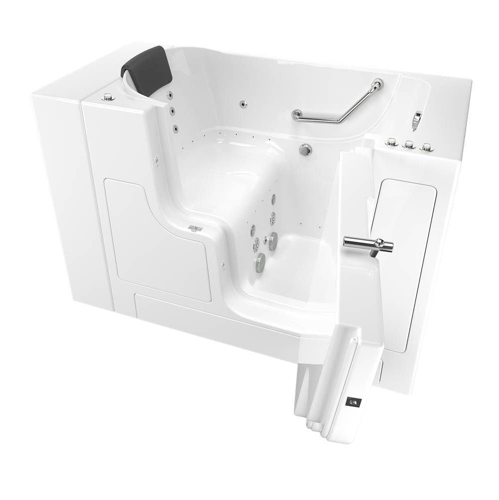 American Standard Gelcoat Premium Series 30 x 52 -Inch Walk-in Tub With Combination Air Spa and Whirlpool Systems - Right-Hand Drain