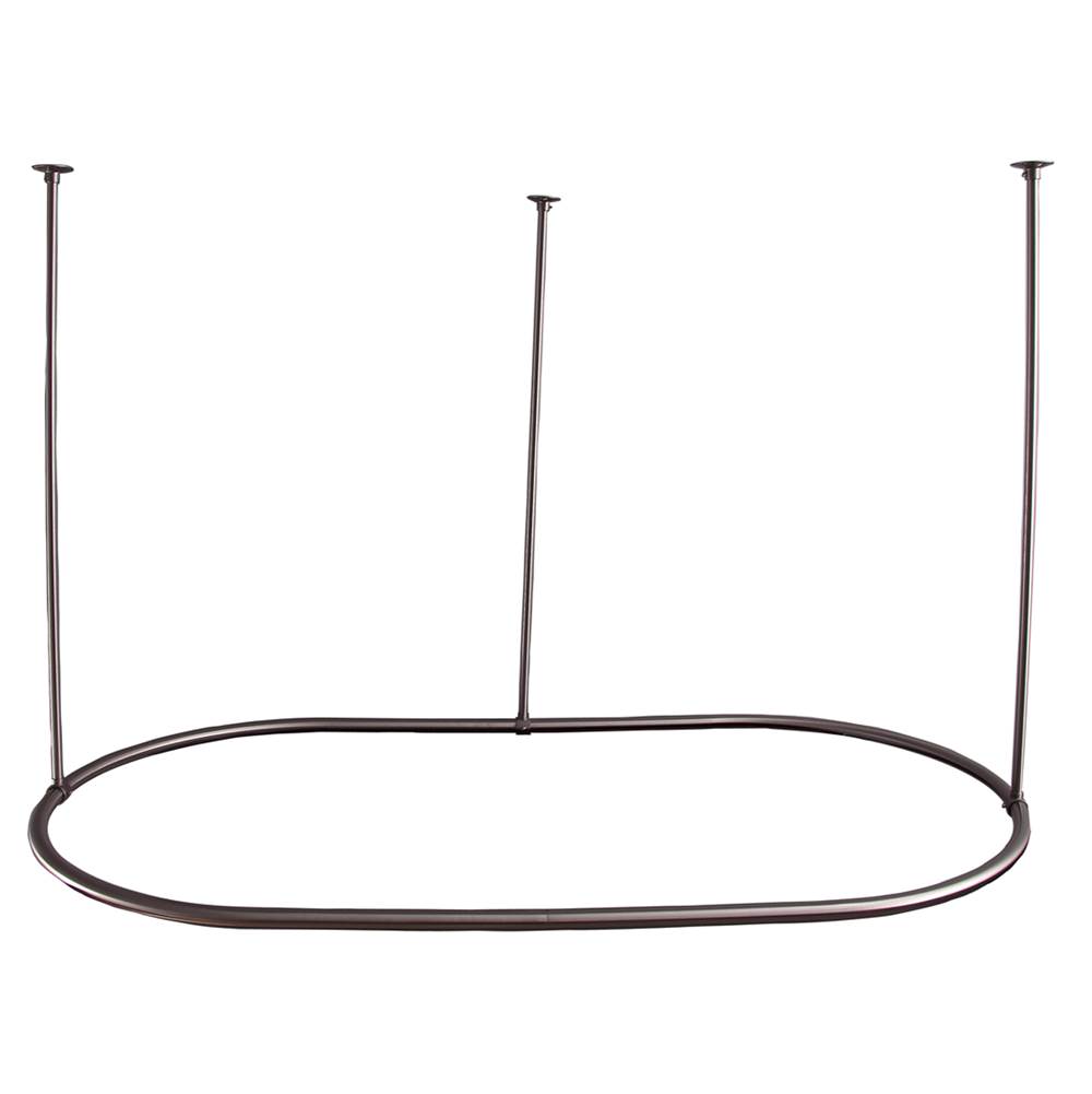 Barclay 72'' Oval Shower CurtainRing-Brushed Nickel
