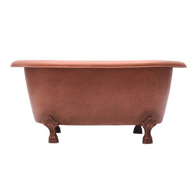 Barclay Picasso Dbl Roll Copper, ClawFeet, 32'', No Faucet Holes