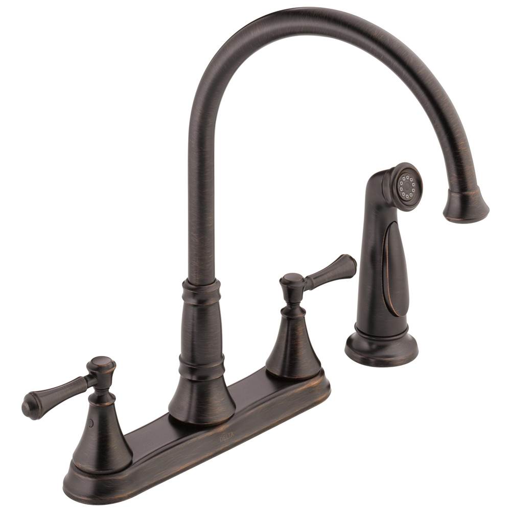 Delta Faucet Cassidy™ Two Handle Kitchen Faucet with Spray