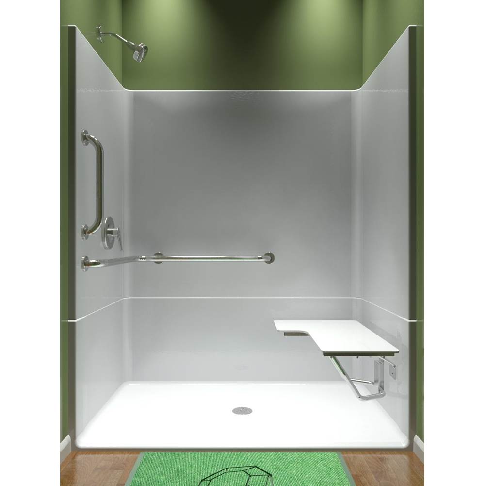 Diamond Tub And Showers 64'' Handicap Shower Only 4 Piece Remodeler Pin System