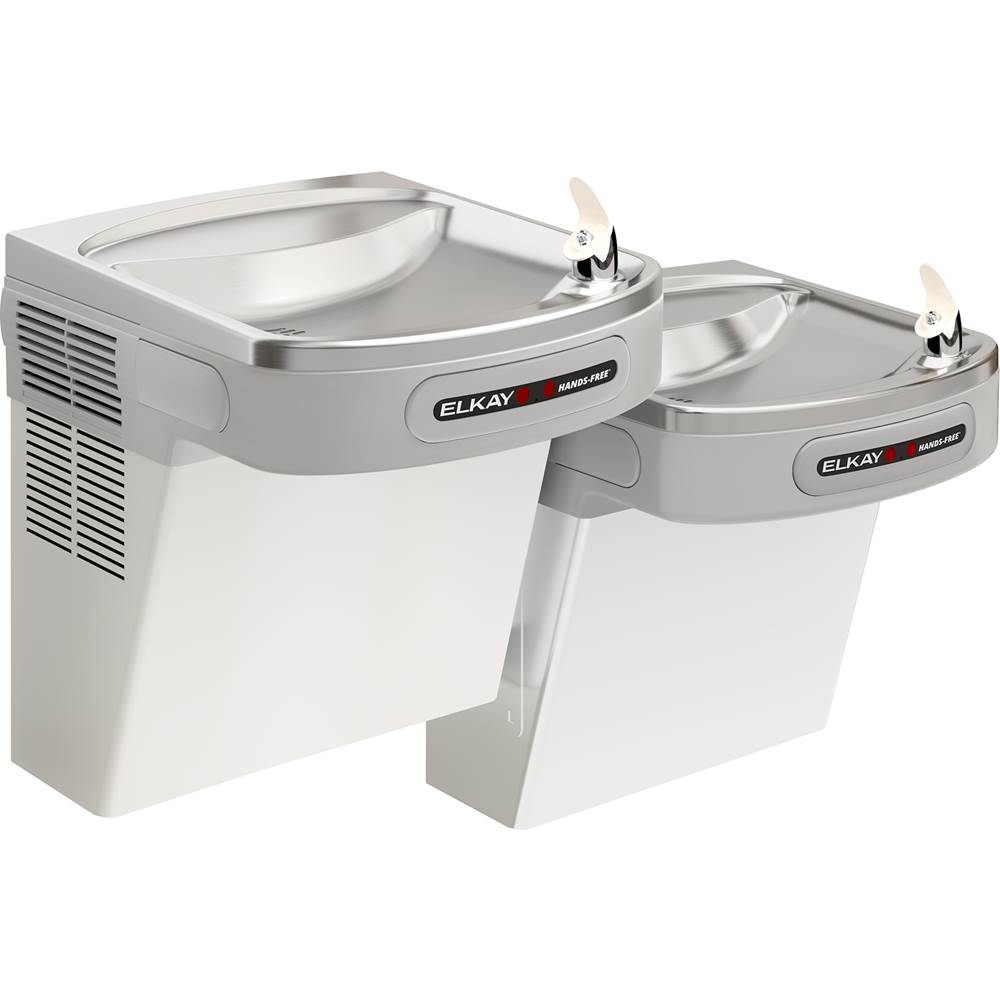 Elkay Elkay Bi-Level ADA Cooler Dual Hands Free Activation, Non-Filtered Refrigerated Light Gray