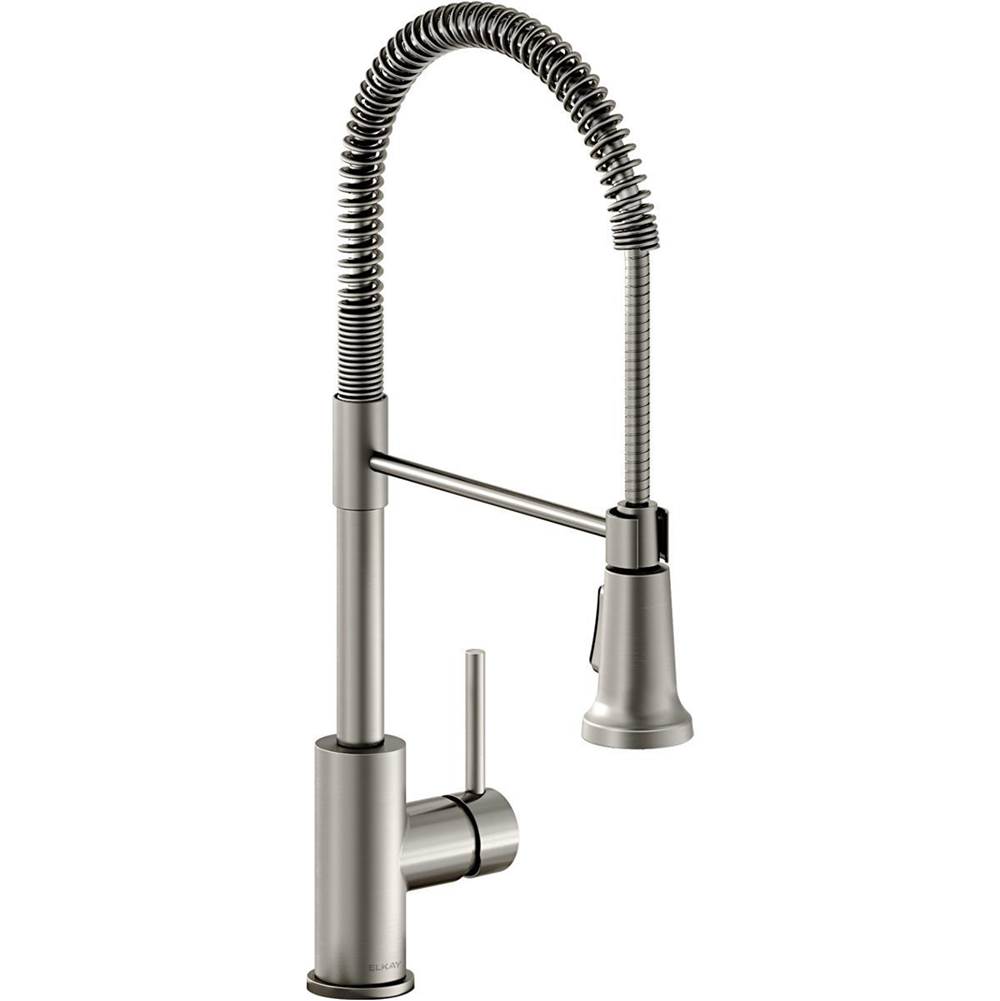 Elkay Avado Single Hole Kitchen Faucet with Semi-professional Spout and Lever Handle, Lustrous Steel