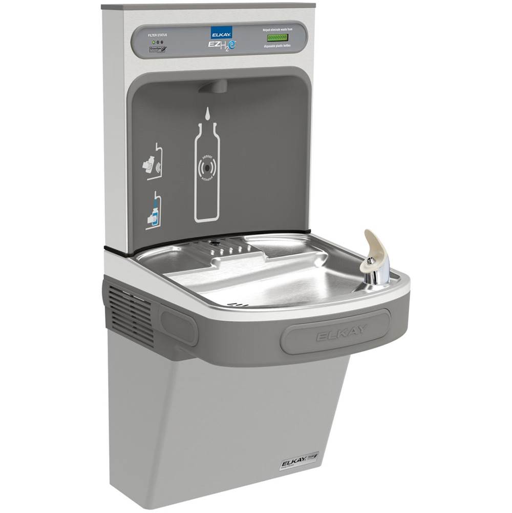 Elkay ezH2O Bottle Filling Station and Single ADA Cooler, High Efficiency Filtered Refrigerated Light Gray