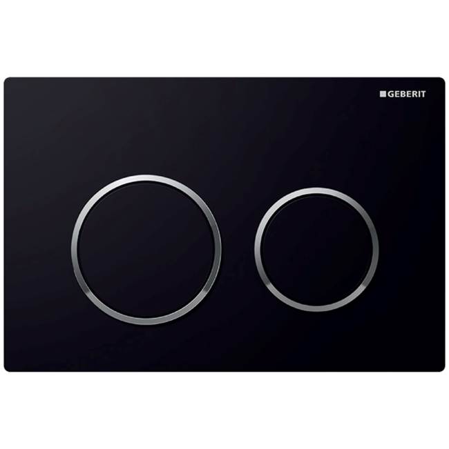Geberit Geberit actuator plate Omega20 for dual flush: black / bright chrome / black
