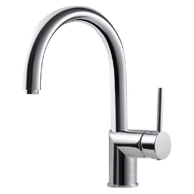 Hamat Bar Faucet with High Rotating Spout in Brushed Brass