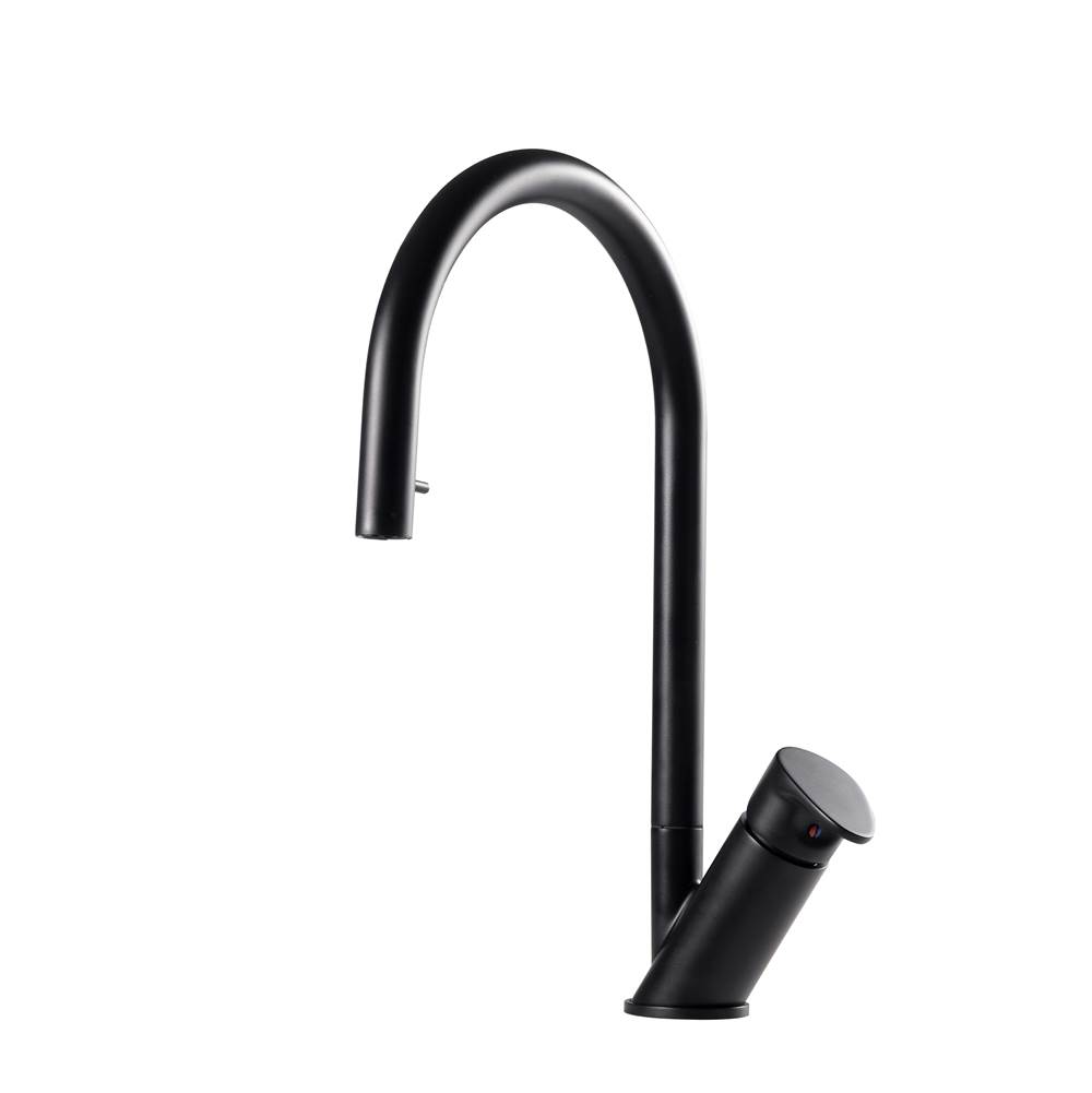 Hamat Single Function Hidden Pull Down Kitchen Faucet in Brushed Nickel