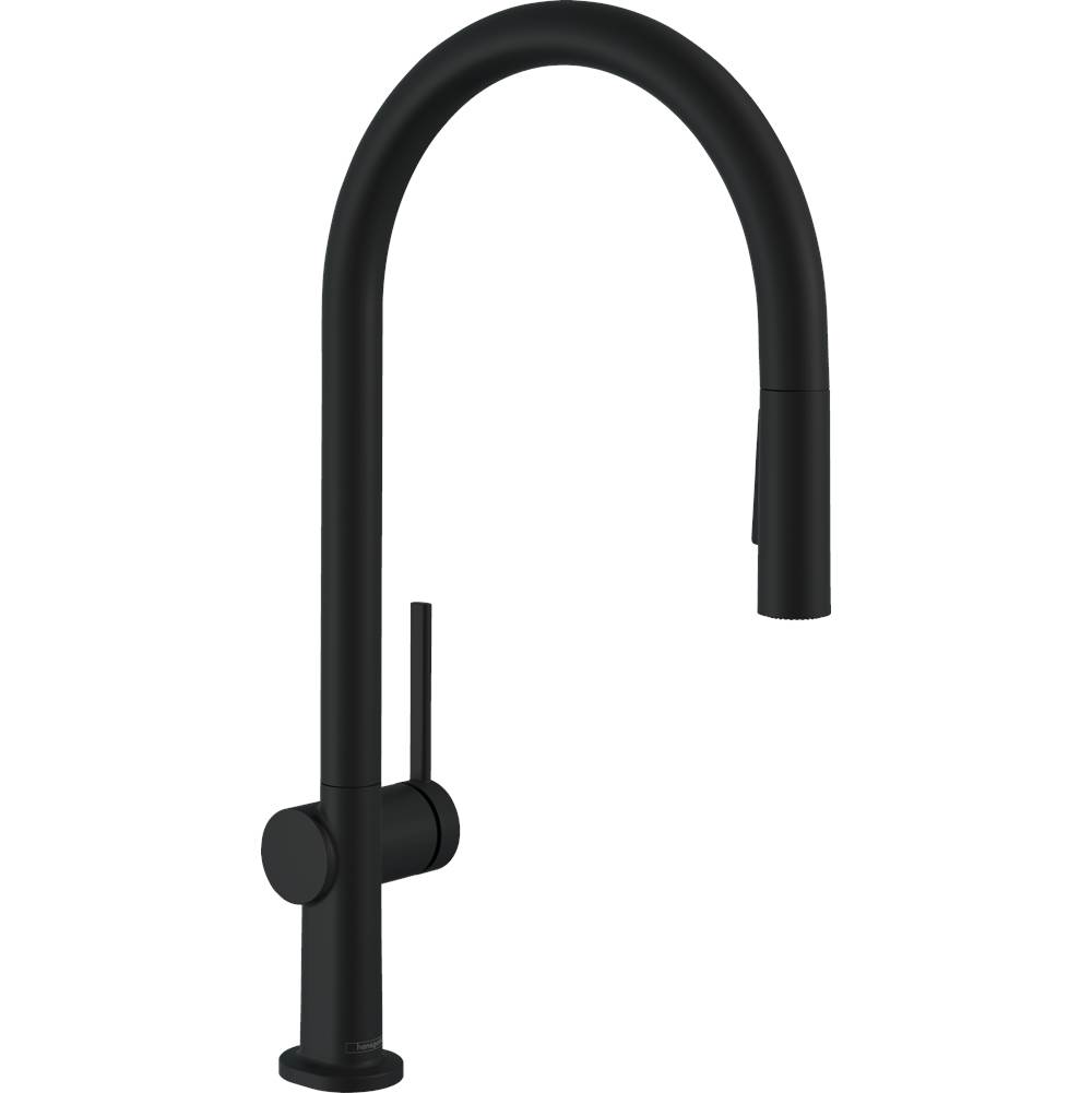 Hansgrohe Talis N HighArc Kitchen Faucet, O-Style 2-Spray Pull-Down with sBox, 1.75 GPM in Matte Black