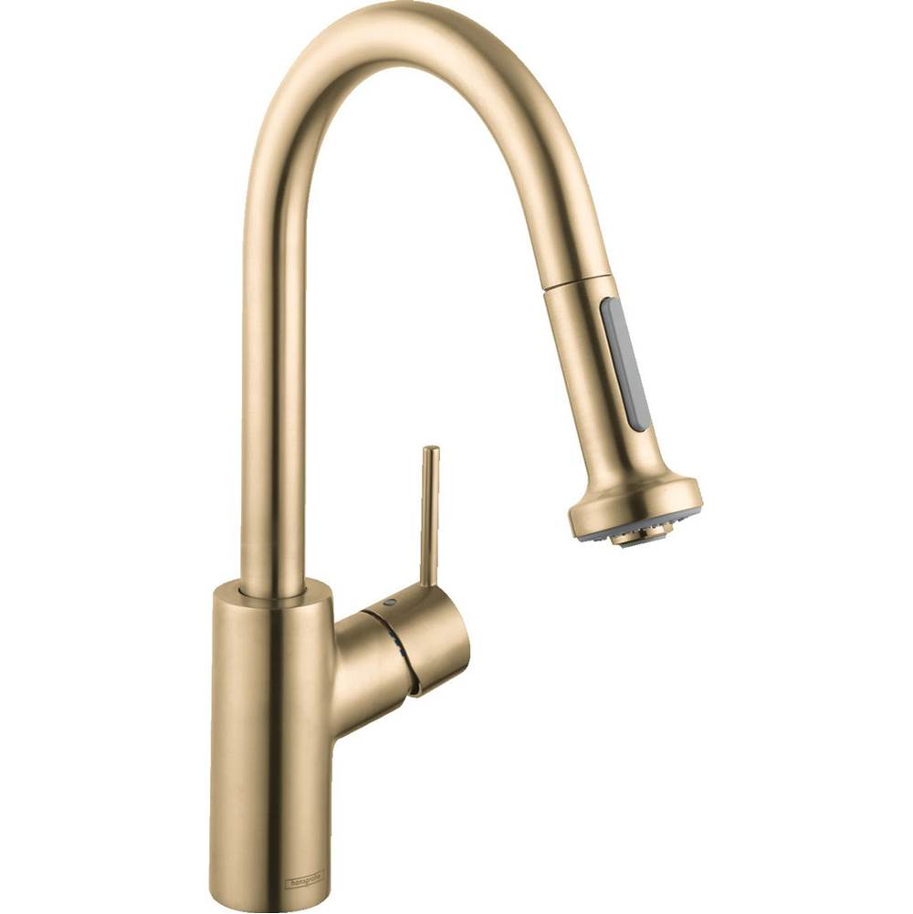 Hansgrohe Talis S² Prep Kitchen Faucet, 2-Spray Pull-Down, 1.75 GPM in Brushed Gold Optic