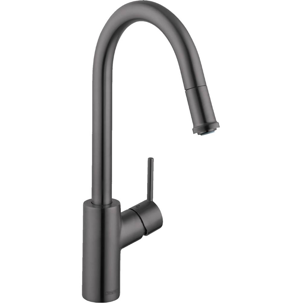 Hansgrohe Talis S² HighArc Kitchen Faucet, 1-Spray Pull-Down, 1.75 GPM in Brushed Black Chrome