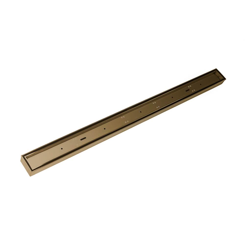 Infinity Drain 20'' FX Series Complete Kit with Tile Insert Frame in Satin Bronze