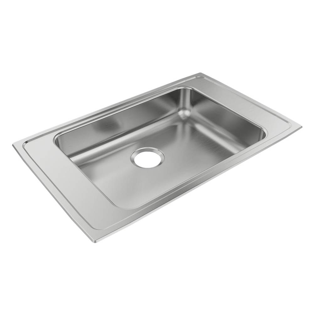 Just Manufacturing Stainless Steel 31'' x 19-1/2'' x 6'' FR3-Hole Single Bowl Drop-in Classroom ADA Sink w/Overflow