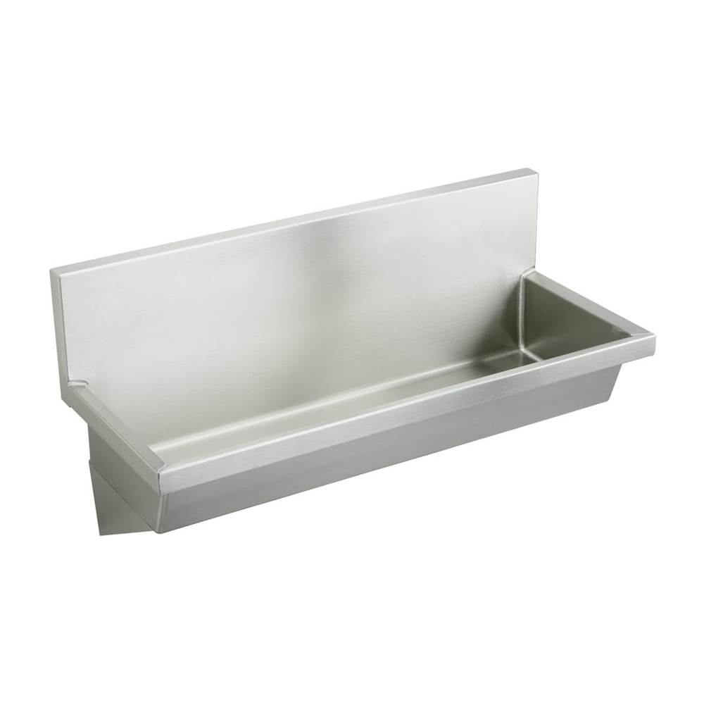 Just Manufacturing Stainless Steel 48'' x 20'' x 8'' Wall Hung Multiple Station 0-Hole Hand Wash Sink