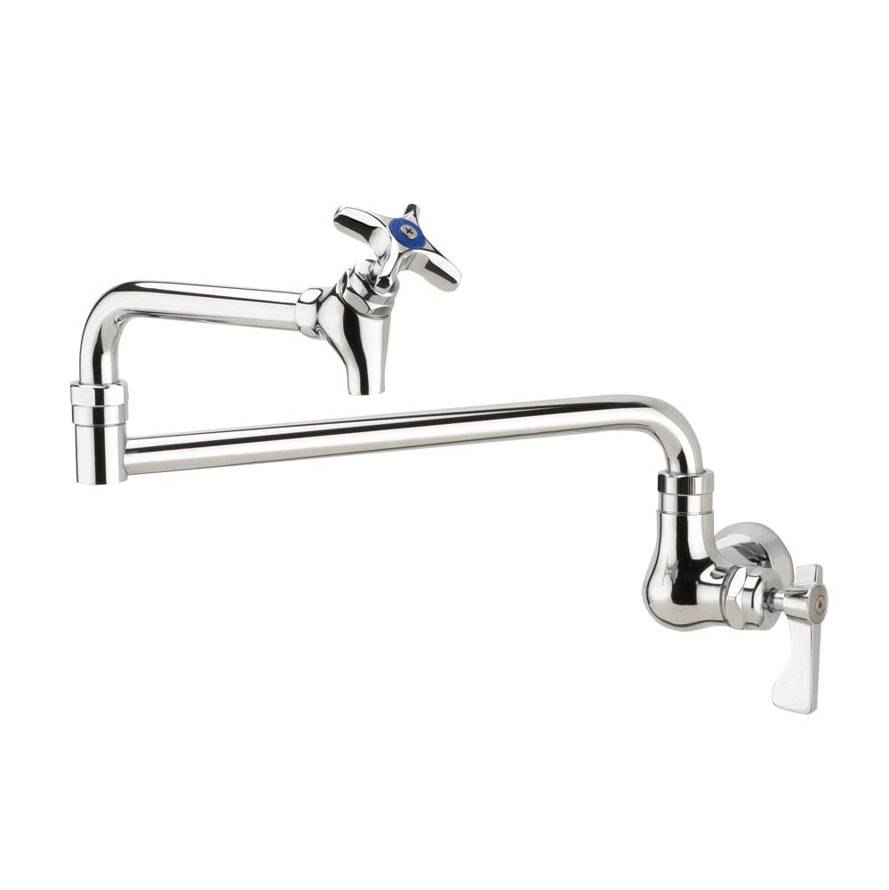 Krowne Royal Series Wall Mount Pot Filler Faucet With 18'' Jointed Spout