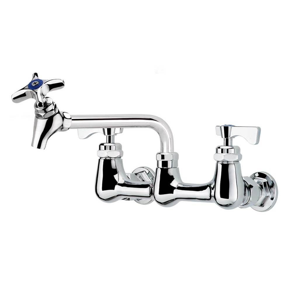 Krowne Royal Series Wall Mount Pot Filler Faucet With 8'' Centers And 6'' Spout