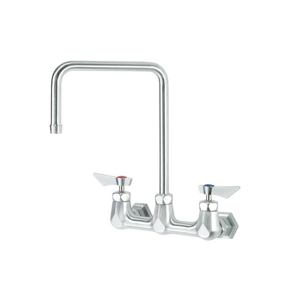 Krowne Diamond Series 8'' Center Wall Mount Faucet With 8-1/2'' Double Bend Spout, Includes Mounting Hardware