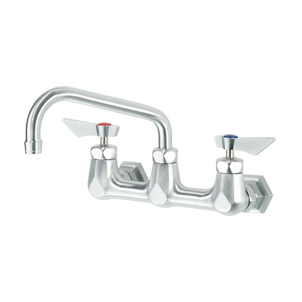 Krowne Diamond Series 8'' Center Wall Mount Faucet With 6'' Spout, Includes Mounting Hardware