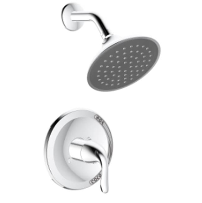 Matco Norca Chrome Plated Shower Trim Only, Metal Lever Hndl, 6'' Shower Head, Job Pack
