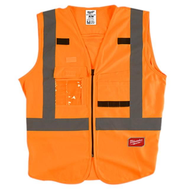 Milwaukee Tool High Visibility Orange Safety Vest - Xxl/Xxxl