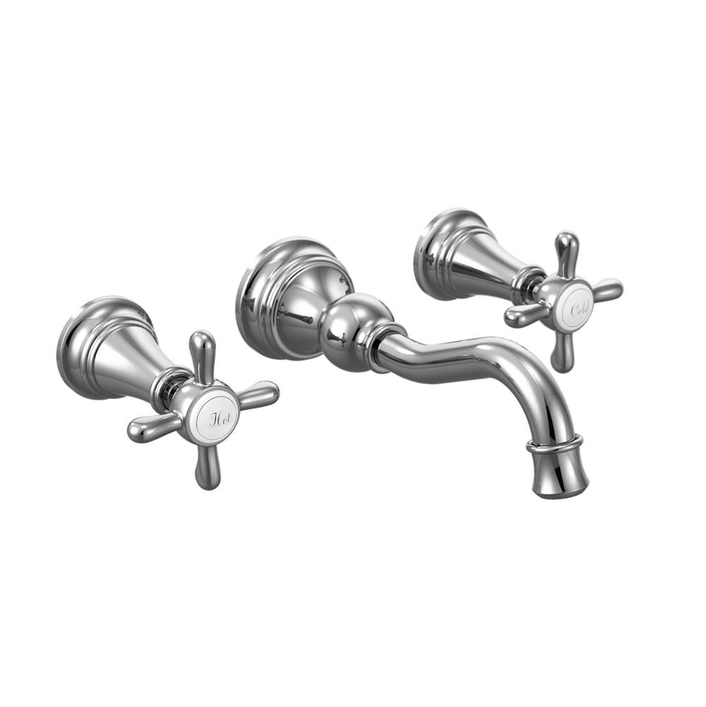 Moen Weymouth 2-Handle Wall Mount High-Arc Bathroom Faucet in Chrome (Valve Sold Separately)