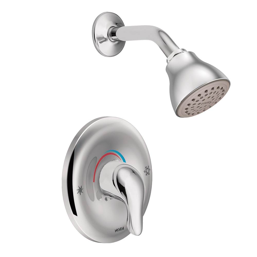 Moen One-Handle Posi-Temp Eco-Performance Shower and Trim, Valve Required, Chrome
