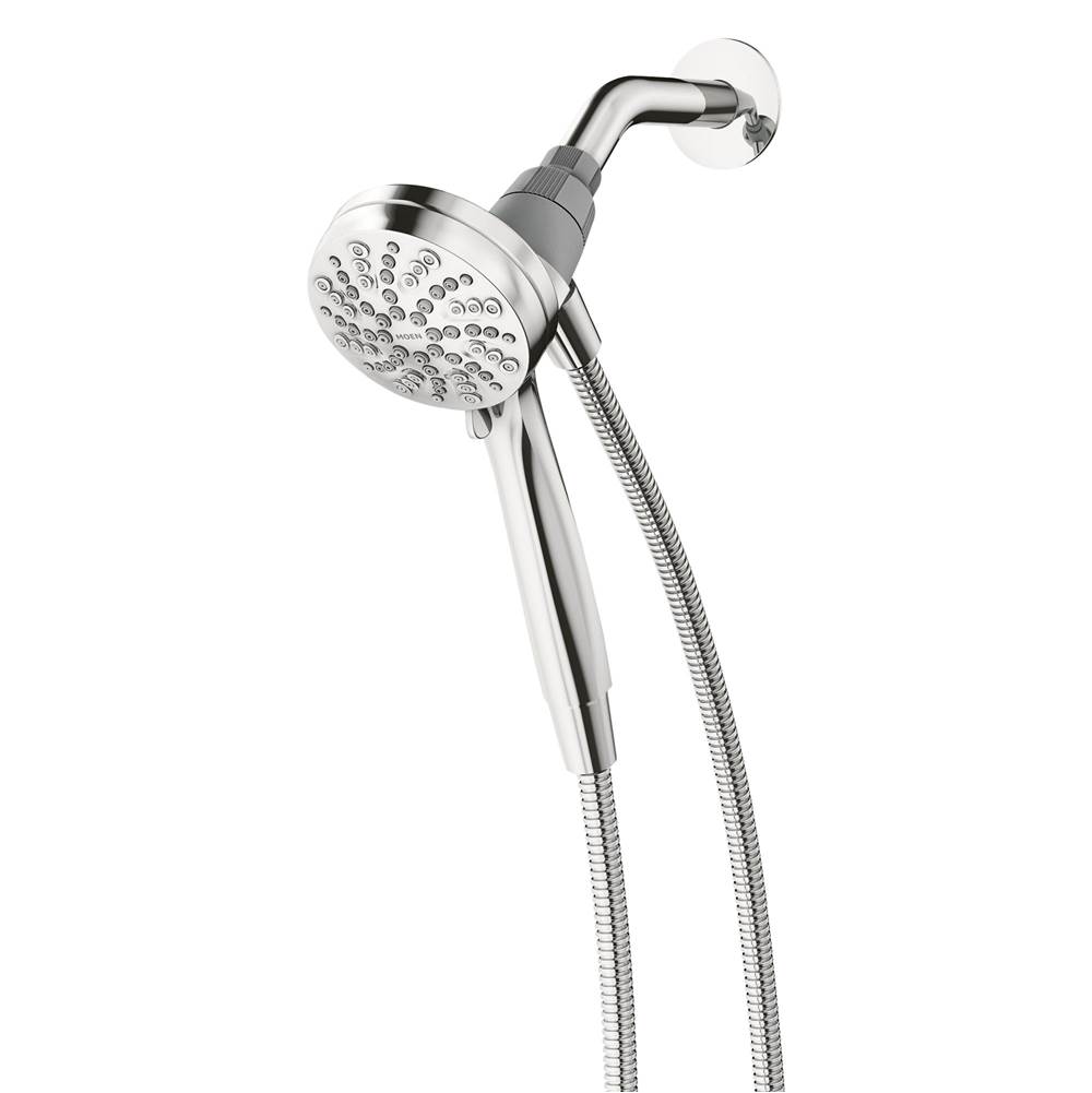 Moen Engage Magnetix 4-Inch Six-Function Handheld Showerhead with Magnetic Docking System, Chrome
