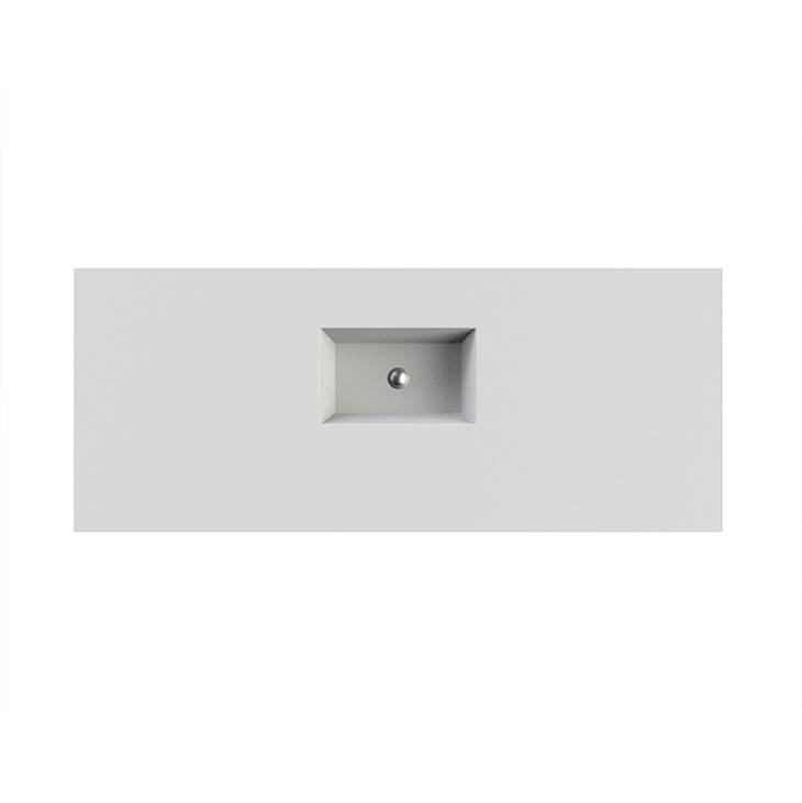 MTI Baths Petra 9 Sculpturestone Counter Sink Double Bowl Up To 68'' - Matte Biscuit