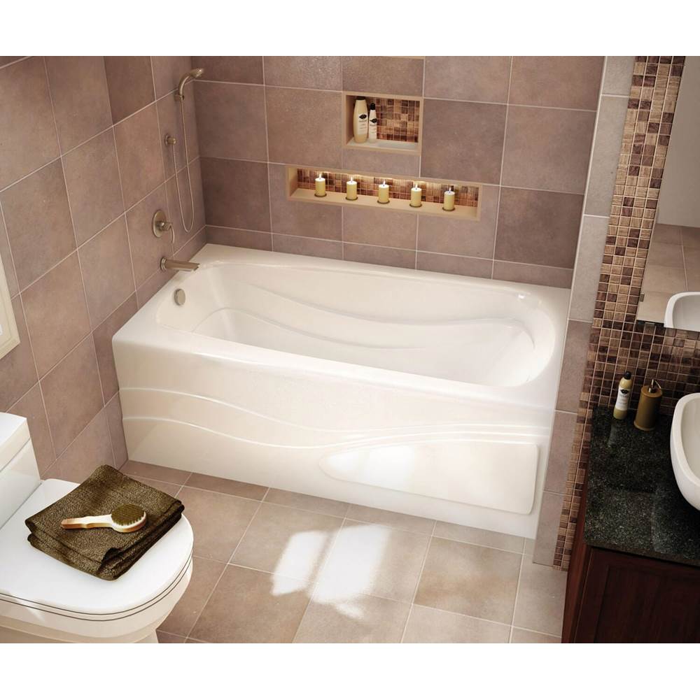 Maax Tenderness 6636 Acrylic Alcove Right-Hand Drain Aeroeffect Bathtub in White