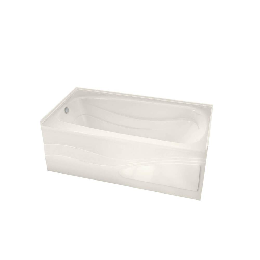 Maax Tenderness 6036 Acrylic Alcove Right-Hand Drain Bathtub in Biscuit