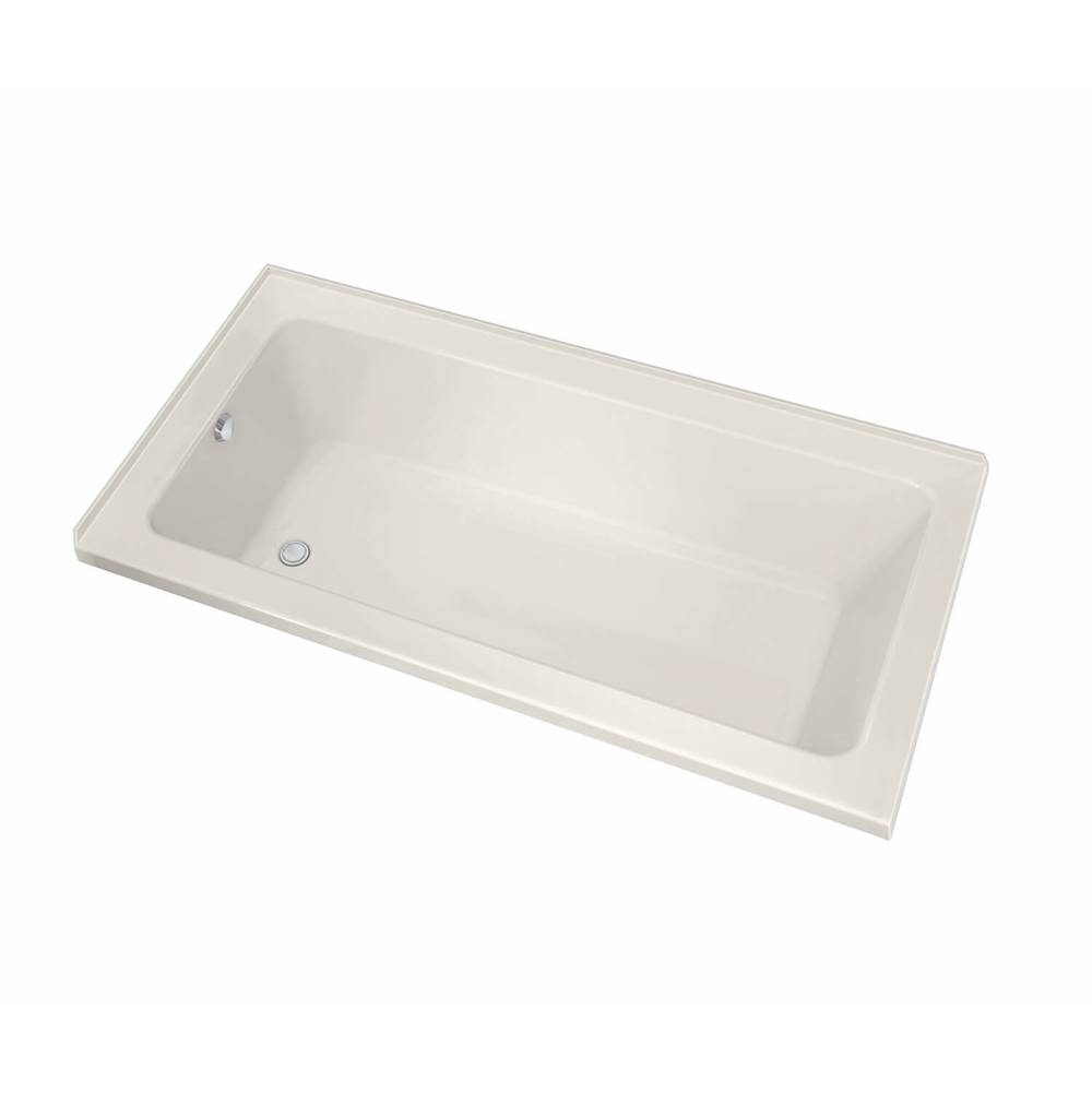 Maax Pose 6636 IF Acrylic Corner Left Right-Hand Drain Aeroeffect Bathtub in Biscuit