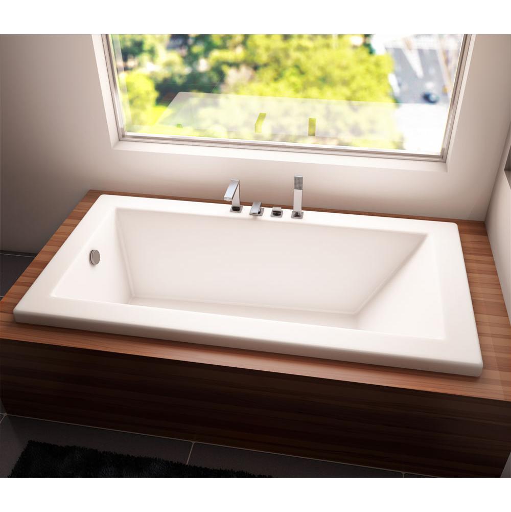 Neptune ZEN bathtub 32x60 with armrests and 2'' top lip, Whirlpool/Mass-Air, Biscuit