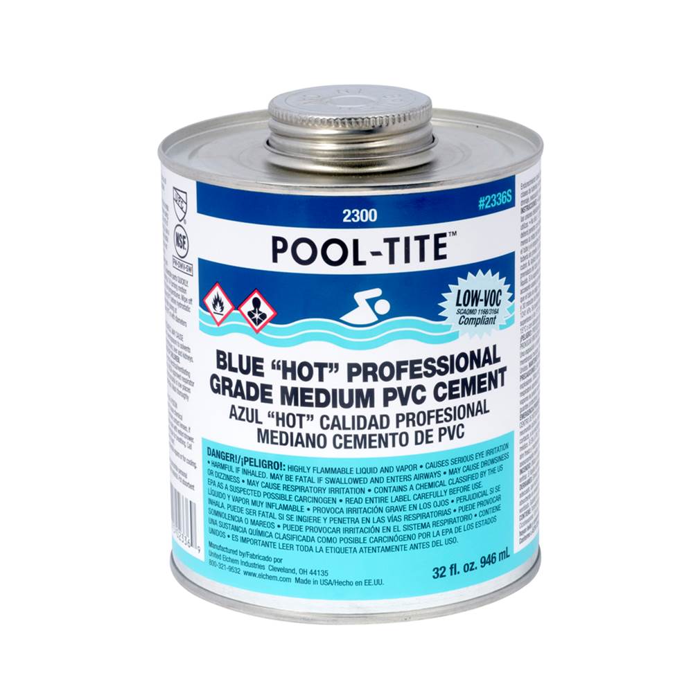 Oatey Blue Pool-Tite Pvc Cement Qt