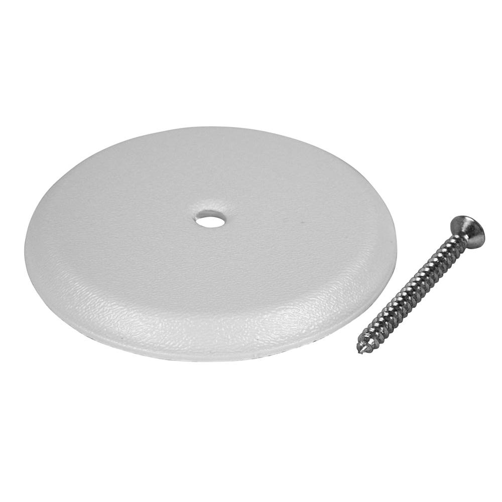 Oatey 4 In. Flat White Cover Plate