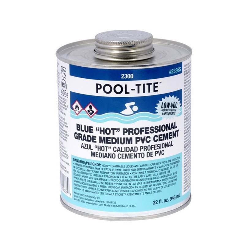Oatey Blue Pool-Tite Pvc Cement 1/2 Pt