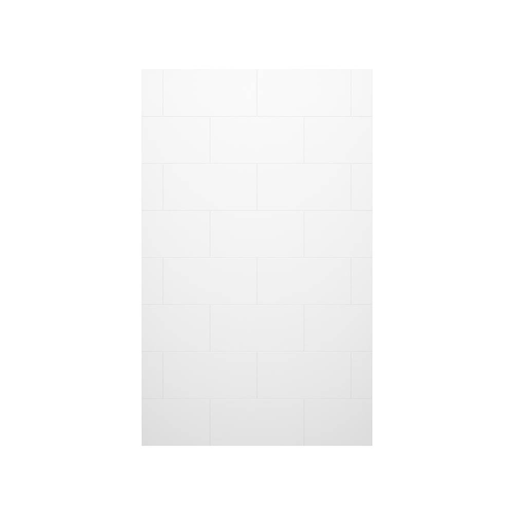 Swan TSMK-8434-1 34 x 84 Swanstone® Traditional Subway Tile Glue up Bathtub and Shower Single Wall Panel in White