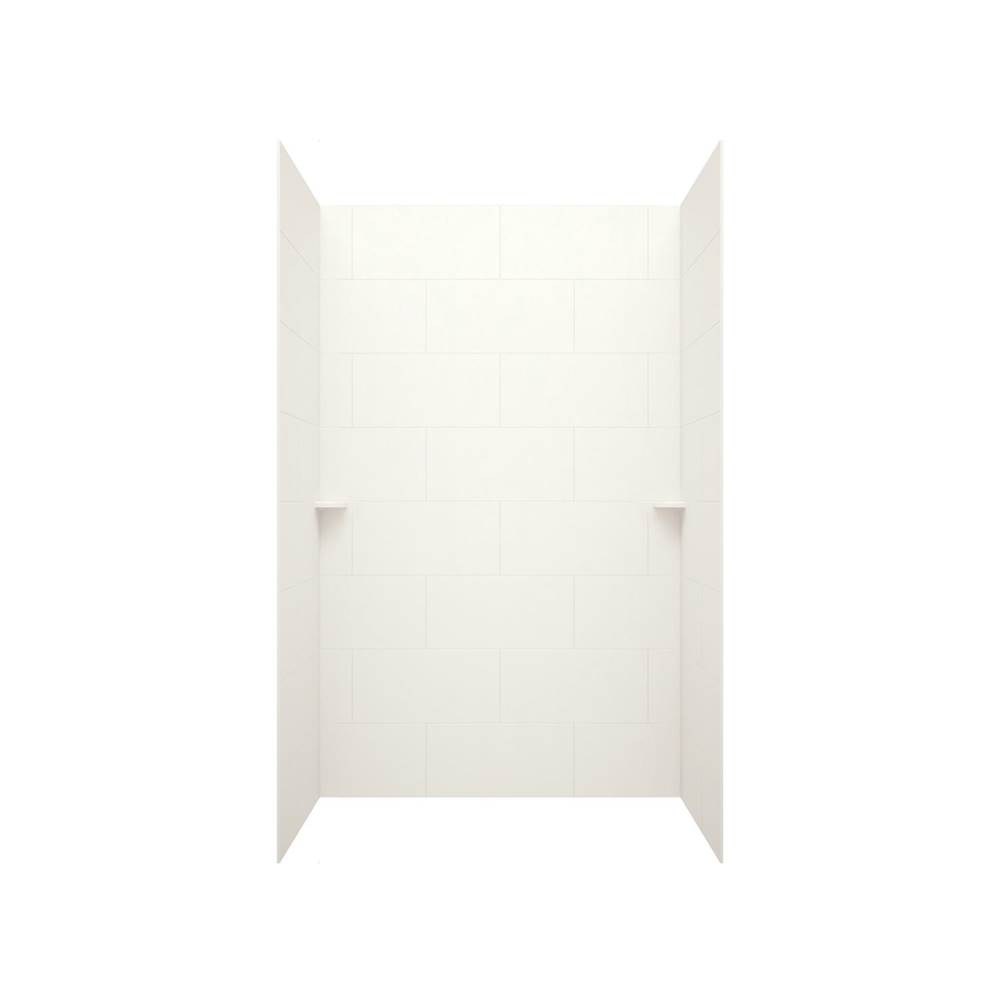 Swan TSMK84-3062 30 x 62 x 84 Swanstone® Traditional Subway Tile Glue up Shower Wall Kit in Bisque