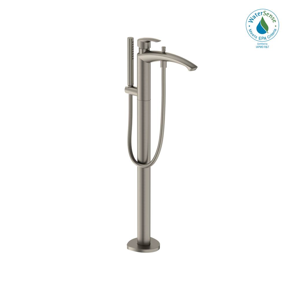 TOTO Toto® Gm Single-Handle Free Standing Tub Filler With Handshower, Brushed Nickel