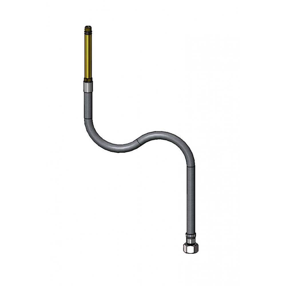 T&S Brass Flex Connector Hose, M10x1 Male x 3/8'' NPSM Swivel Female (EC-3106)