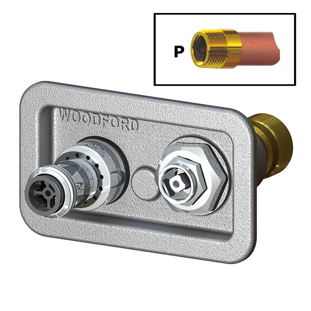 Woodford Manufacturing Model 76 Wall Hydrant P Inlet, Polished Brass