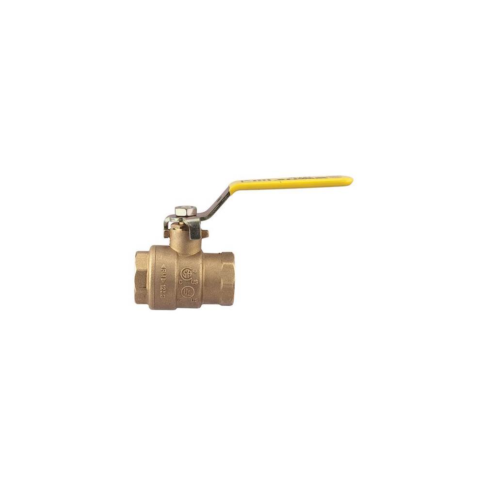 Watts 2 IN 2-Piece Full Port Brass Ball Valve, Female NPT End Connection, Lever Handle