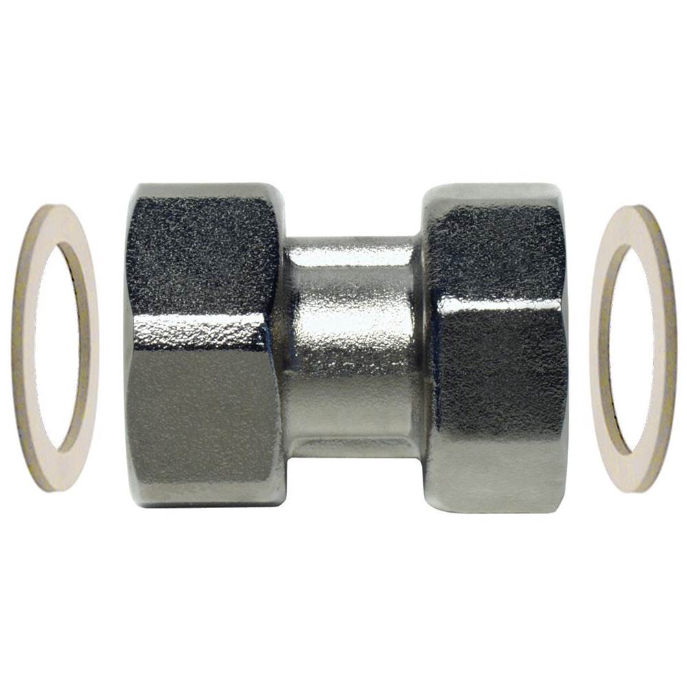 Watts 1 X 1 In Female Bsp Manifold Coupling, Nickel Plated Brass