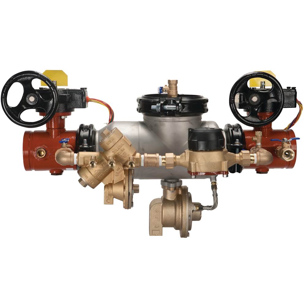 Zurn Industries 4'' 375Astda Reduced Pressure Detector Backflow Preventer With Grooved End Butterfly Gate Vlvs